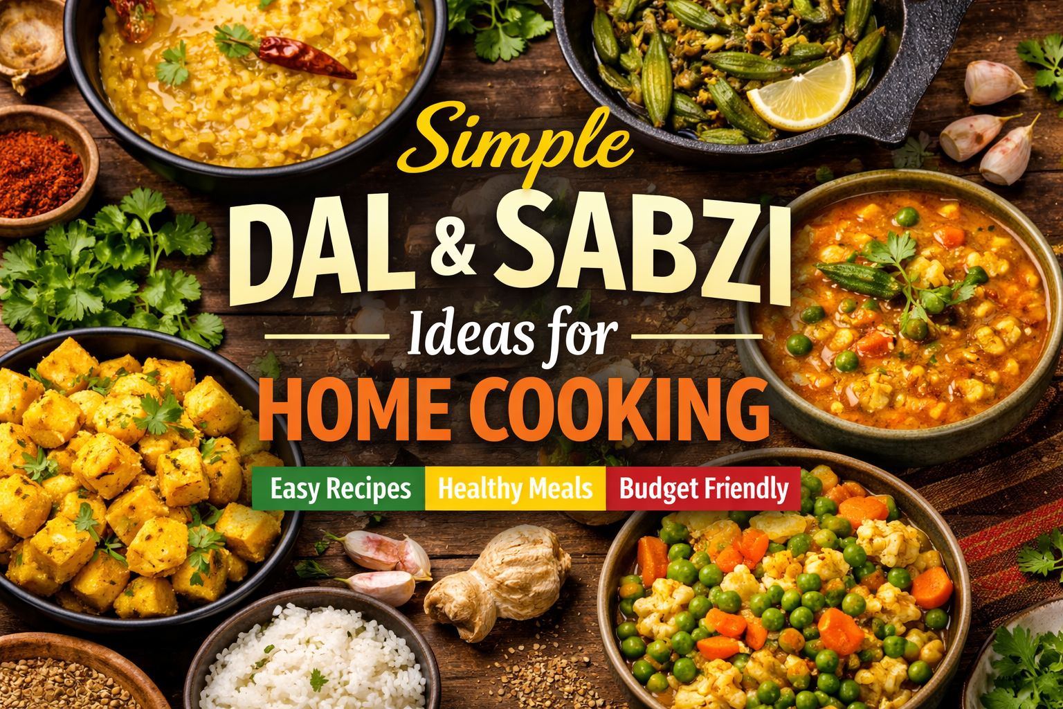 Simple Dal & Sabzi Ideas for Home Cooking | Easy, Healthy & Budget Recipes