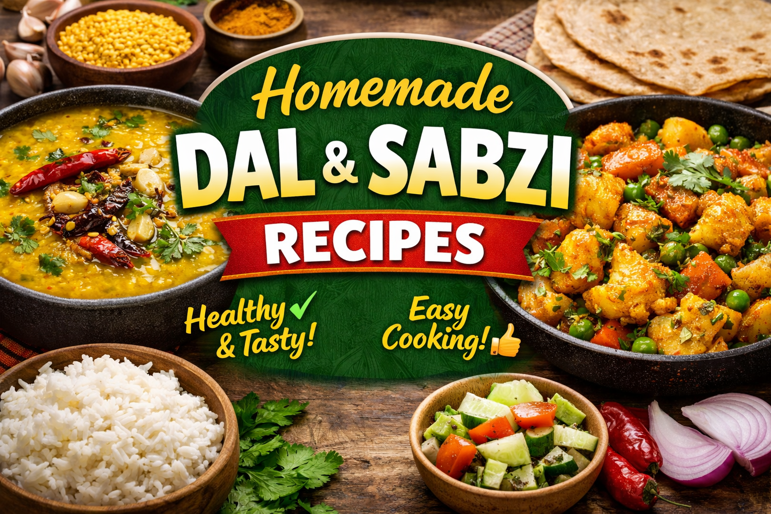 Homemade Dal and Sabzi Recipes for Healthy & Tasty Indian Meals | Easy Daily Cooking Guide