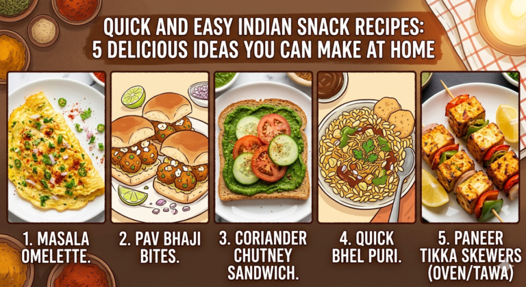 Quick and Easy Indian Snack Recipes: 5 Delicious Ideas You Can Make at Home